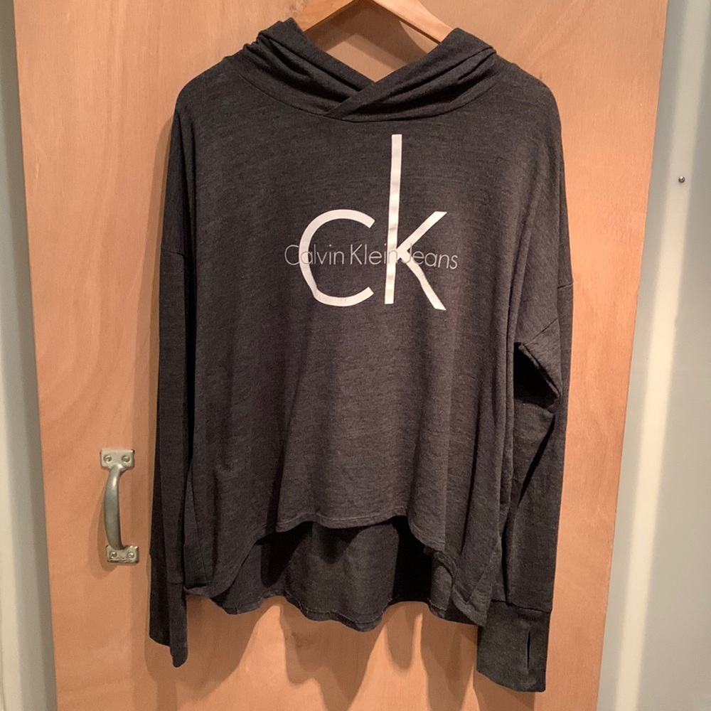 Calvin Klein Womens Hoodie with thumbhole pockets